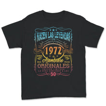 Load image into Gallery viewer, Las leyendas nacen en enero de 1972, camiseta de cumpleaños, bien
