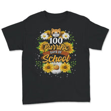 Load image into Gallery viewer, 100 Purrific Days Of School, Funny 100 Days Cat Mask Tee, Teacher And
