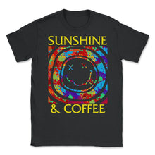 Load image into Gallery viewer, Sunshine and Coffee Shirt, Summer Shirts For Women, Positivity - Unisex T-Shirt - Black
