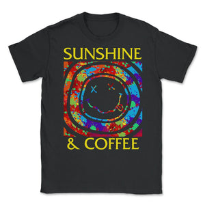 Sunshine and Coffee Shirt, Summer Shirts For Women, Positivity - Unisex T-Shirt - Black