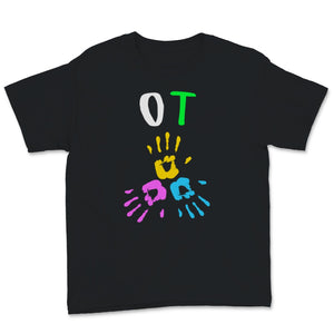 OT Month Cute Colorful Hands Occupational Therapy Therapist Assistant