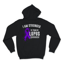 Load image into Gallery viewer, Lupus Awareness I Am Stronger Than Lupus Never Give Up Purple Ribbon
