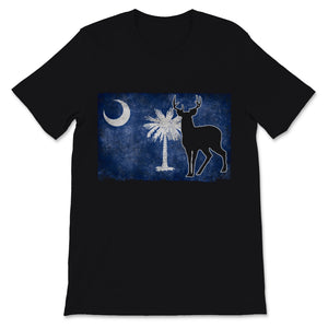 Deer Hunting Vintage South Carolina Flag SC Retro Gift For Men Hunt