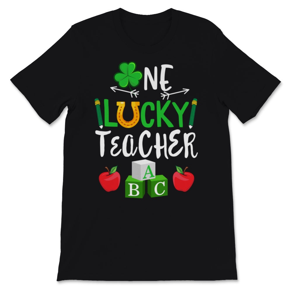 One Lucky Teacher Shirt St. Patrick's Day Gift Women Shamrock Green
