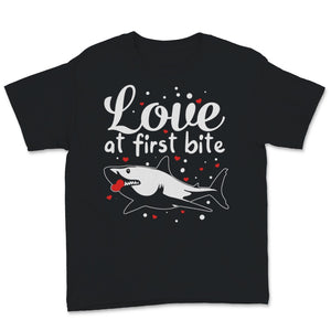 Love At First Bite Shark Valentines Day Heart Crusher Love Great