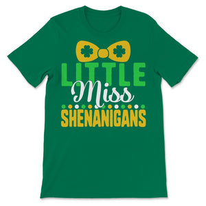St Patrick's Day Little Miss Shenanigans Girls Cute Shamrock Luck