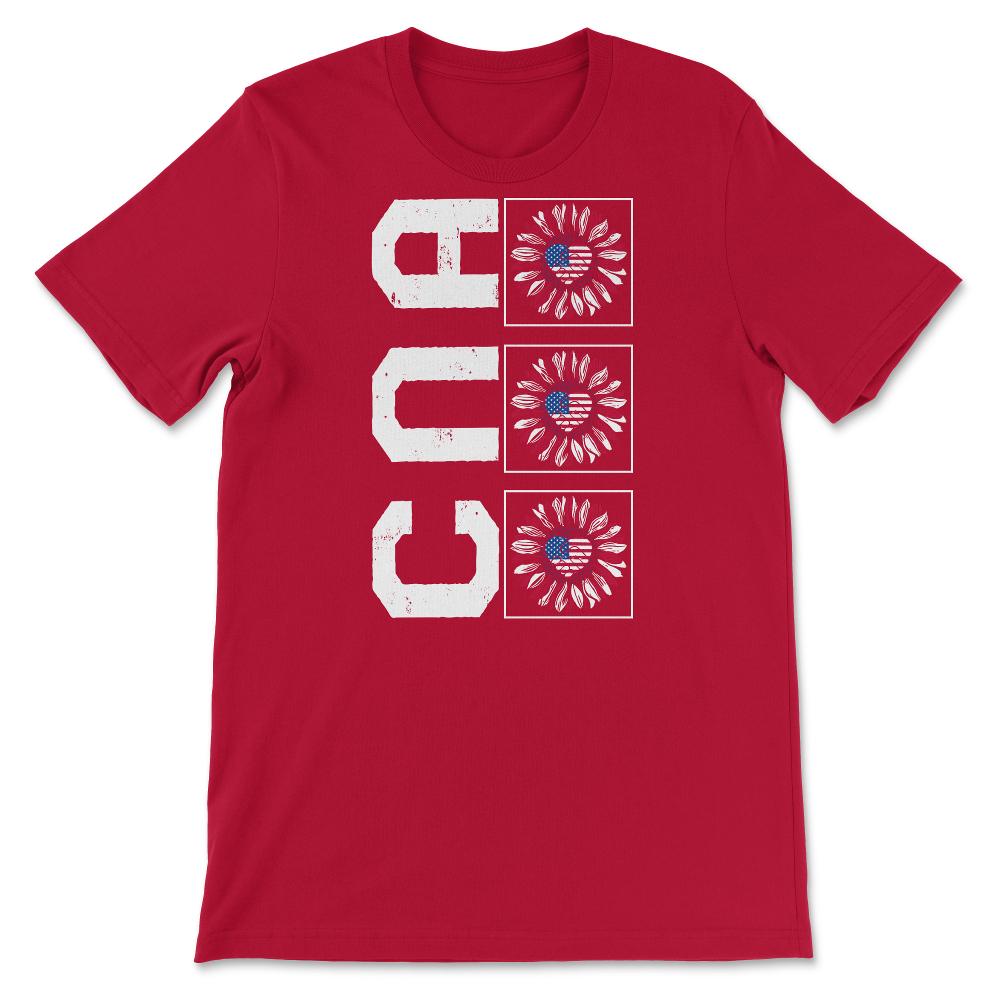 CNA Sunflower 4th Of July T Shirt - Unisex T-Shirt - Red
