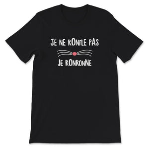 Chat T-shirt, Je Ne Ronfle Pas Je Ronronne, Mignon Chaton Tee shirt
