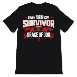 Brain Aneurysm Awareness Survivor By The Grave Of God Red Ribbon Gift
