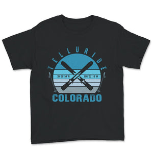 Telluride Colorado Shirt, Graphic Ski Equipment Tee, Snowboarding