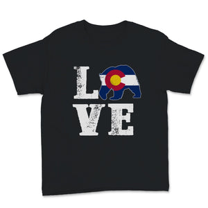 Colorado State Flag Love Bear Colorado Day Mountains Denver Men Women
