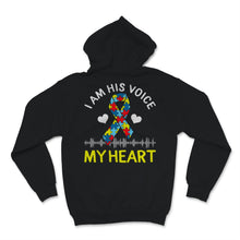 Load image into Gallery viewer, I Am His Voice He Is My Heart Shirt Autism Awareness Gift Ribbon
