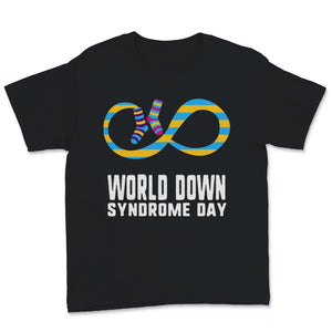World Down Syndrome Day Awareness Infinity Symbol Socks Down Right
