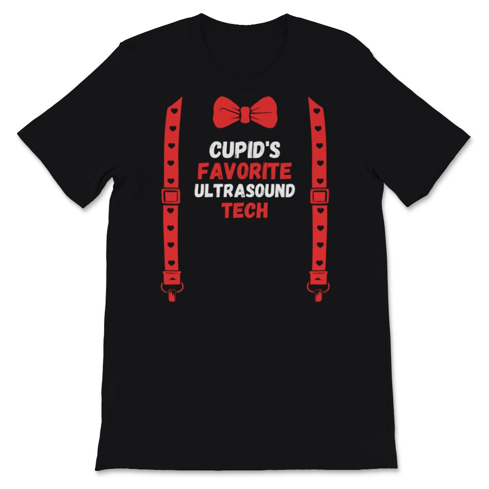 Valentines Day Shirt Cupid's Favorite Ultrasound Tech Funny Red Bow