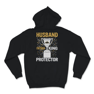 Mens Black Father Shirt Fathers Day Gift Trophy Husband Father King