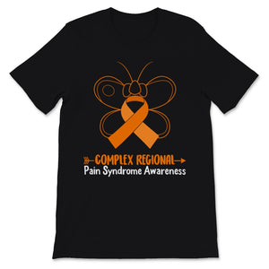 Complex Regional Pain Syndrome Awareness Orange Ribbon Butterfly