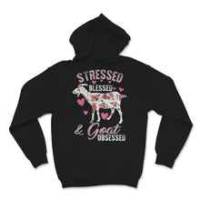 Load image into Gallery viewer, Stressed Blessed And Goat Obsessed Goats Lover Goat Mama Shirt Floral
