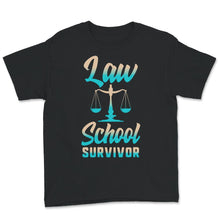 Load image into Gallery viewer, Law School Survivor, Law School Graduation, Lawyer Shirt, Lawyer Gift
