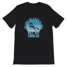 Load image into Gallery viewer, Ski Snowboard Shirt, Skiing Mom, Retro Sunset Skiing Lover Gift, Snow
