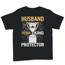 Load image into Gallery viewer, Mens Black Father Shirt Fathers Day Gift Trophy Husband Father King
