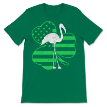Load image into Gallery viewer, Flamingo USA Flag St Patrick&#39;s Day Shamrock Leprechaun Lucky Irish
