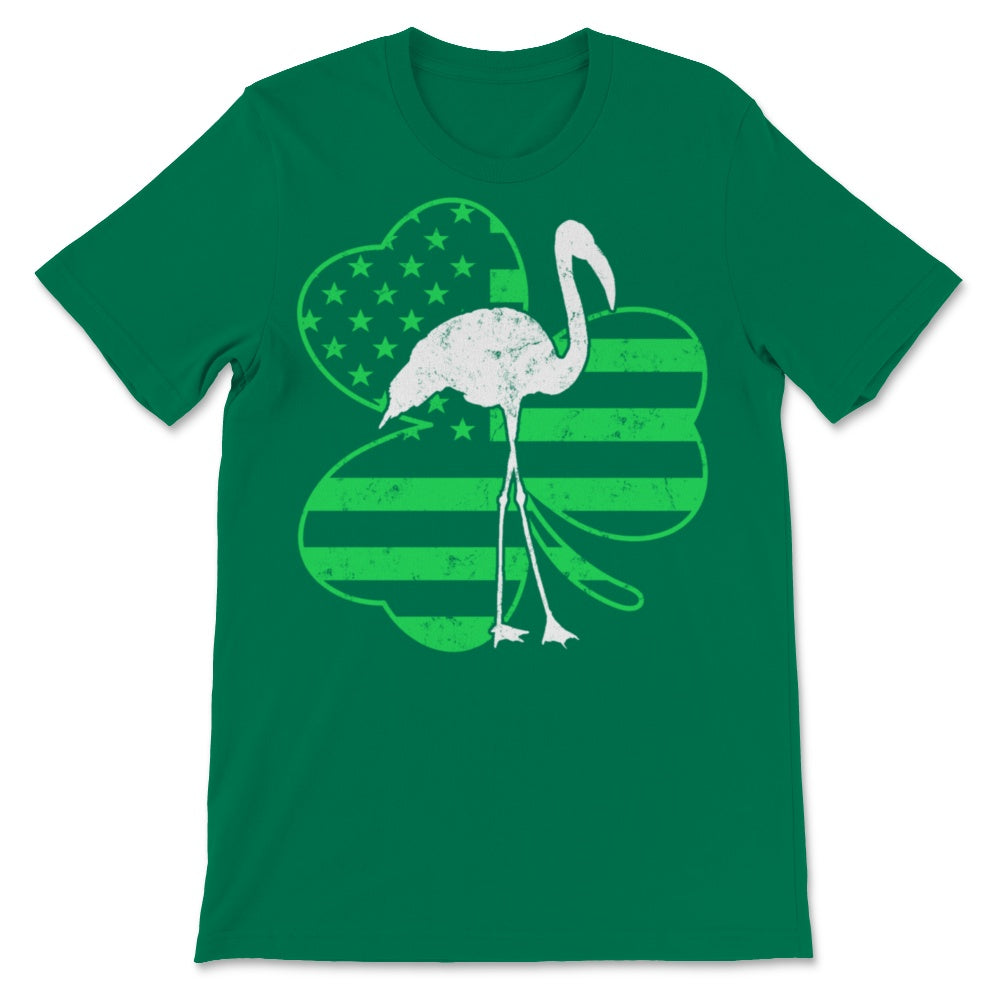 Flamingo USA Flag St Patrick's Day Shamrock Leprechaun Lucky Irish