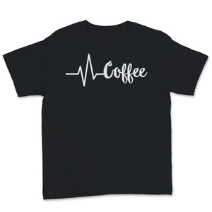 Coffee Heartbeat Shirt Coffee Life Line Funny Caffeine Love Addiction