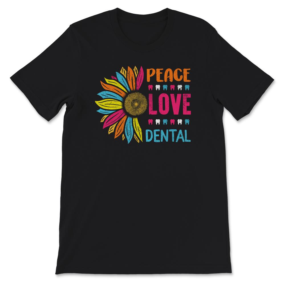 RDH, Peace Love Dental Shirt, Dental T Shirt, Dental Hygienist Gift,