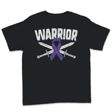Load image into Gallery viewer, Warrior Hodgkin&#39;s Lymphoma Cancer Awareness Violet Ribbon Swords Gift
