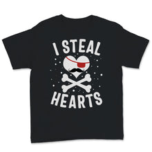 Load image into Gallery viewer, I Steal Hearts Valentines Day Pirate Love Skull Kids Boy Crossbones
