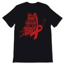 Load image into Gallery viewer, Brain Aneurysm Survivor By The Grace Of God Butterfly Red Ribbon
