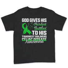 Load image into Gallery viewer, Celiac Disease Awareness Shirt, God Gives His Hardest Battles, Celiac
