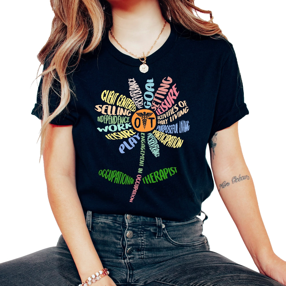 Occupational Therapy Shirt, Occupational Therapy 5 Tee, OT Assistant - Unisex T-Shirt - Black