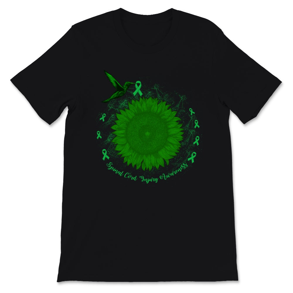 Spinal Cord Injury Awareness Flower Sunflower Bird Lime Green Ribbon