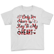 Load image into Gallery viewer, Valentine&#39;s Day Shirt Only You Have The Key To My Heart Red Buffalo
