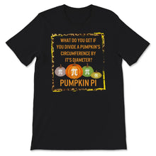 Load image into Gallery viewer, Halloween Pumpkin Pi Shirt, Pi Symbol Tee, Funny Pumpkin Pi Math
