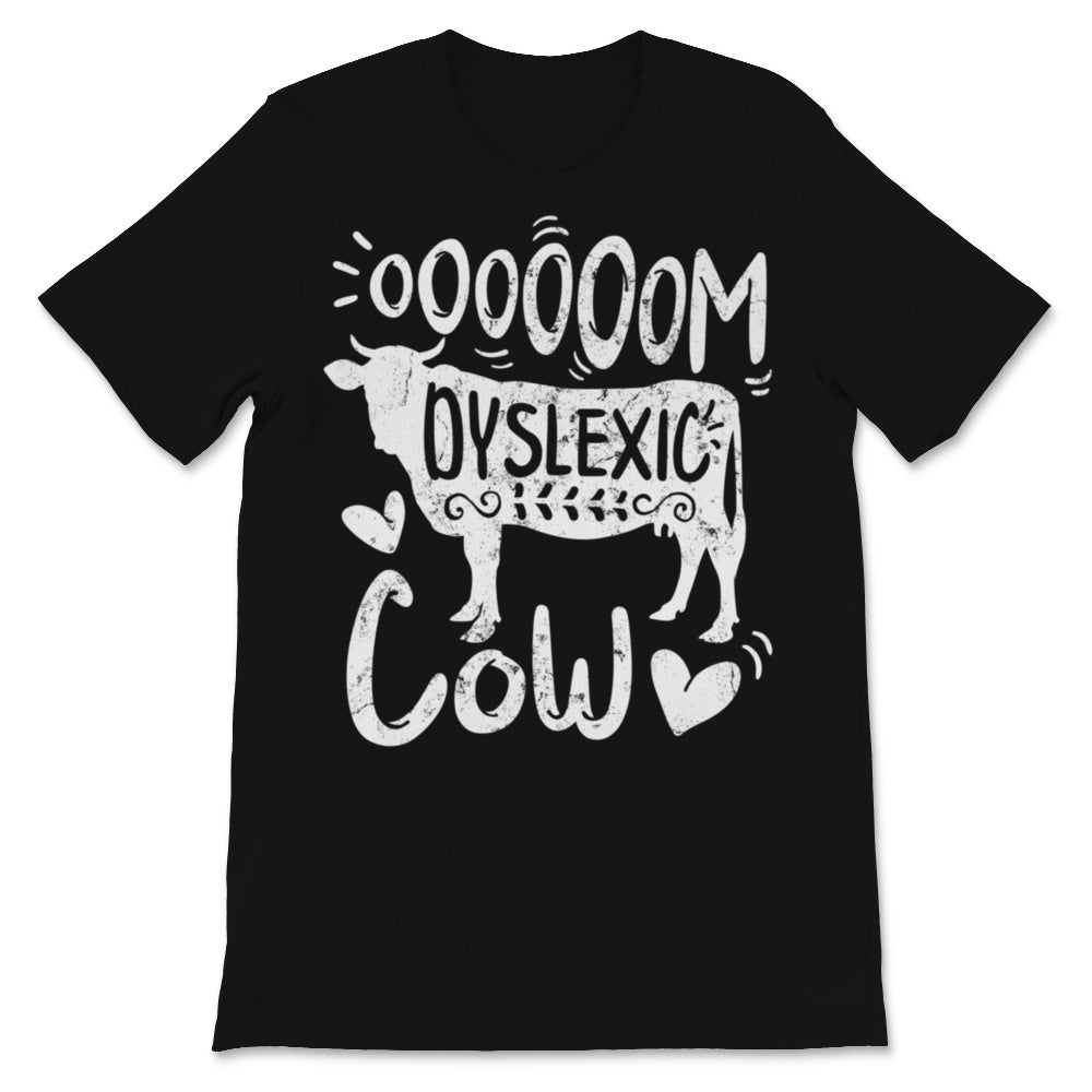 Dyslexia Awareness OOOOM Dyslexic Cow Funny Cute Gift For Children