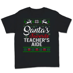Santas Favorite Teacher's Aide Christmas Ugly Sweater