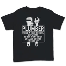 Load image into Gallery viewer, Funny Plumber Shirt, Pipefitters Steamfitters Tshirt, Fathers Day
