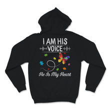 Load image into Gallery viewer, I Am His Voice He Is My Heart Shirt Autism Awareness Gift Paint
