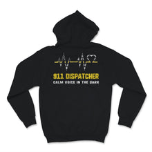 Load image into Gallery viewer, 911 Dispatcher Shirt Calm Voice In The Dark Heartbeat USA Yellow Thin
