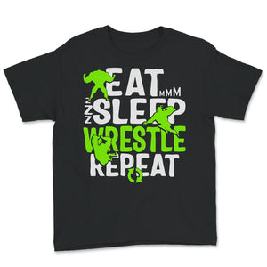 Eat Sleep Wrestle Repeat Shirt, Funny Wresting Lover Gift, Wrestling