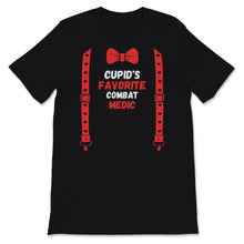 Load image into Gallery viewer, Valentines Day Shirt Cupid&#39;s Favorite Combat Medic Funny Red Bow Tie
