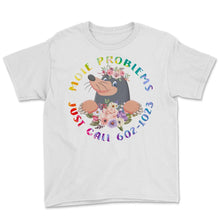 Load image into Gallery viewer, Mole Day Mole Problems Just Call Avogadro&#39;s Number 602 1023 October - Youth Tee - White
