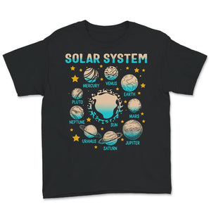 Solar System Shirt, Outer Space Cosmic Clothing, Solar System, Dwarf