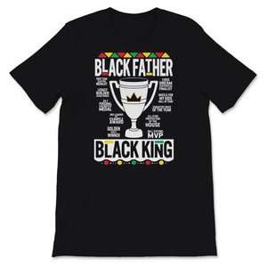Mens Black Father Shirt Trophy Fathers Day Gift For Husband Dad Daddy