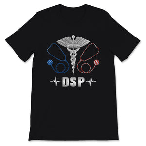 DSP Stethoscope Caduceus USA American Flag Nurse Direct Support
