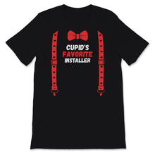 Load image into Gallery viewer, Valentines Day Shirt Cupid&#39;s Favorite Installer Funny Red Bow Tie
