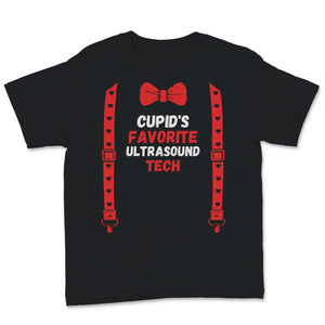 Valentines Day Shirt Cupid's Favorite Ultrasound Tech Funny Red Bow