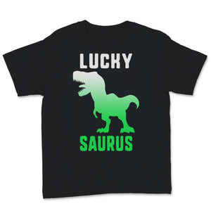 Lucky Saurus St Patrick's Day Ireland Irish Dinosaur T Rex Leprechaun